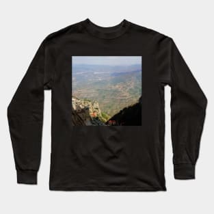 View from the Spanish mountain Spain sightseeing trip photography from city scape Barcelona Blanes Malgrat del Mar Santa Susuana Long Sleeve T-Shirt